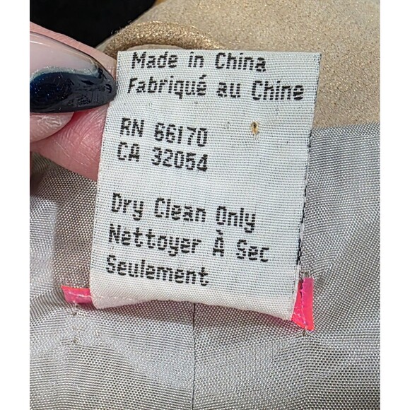 Vintage Lux Collarless Metallic Leather Jacket – 2000s – Size Large - Picture 13 of 13